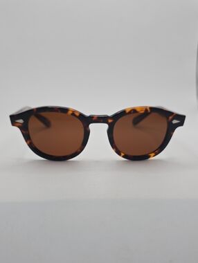 Mascot Lemtosh Tortoise Round Men’s Sunglasses - Ambet Lenses